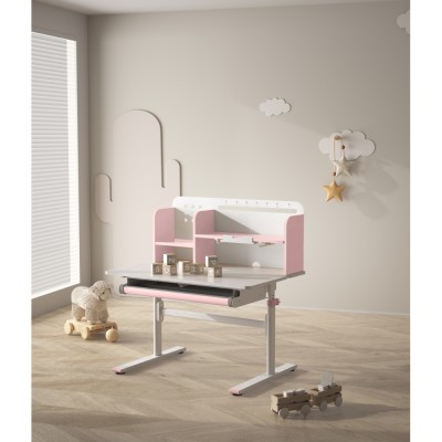 Birou crescător, roz/alb, ADAN
