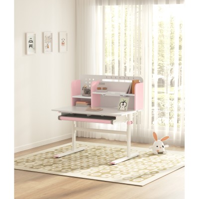 Birou crescător, roz/alb, ADAN