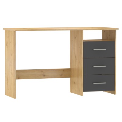 Birou PC, stejar artizanal/grafit, LARISTOTE NEW
