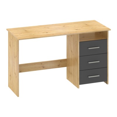 Birou PC, stejar artizanal/grafit, LARISTOTE NEW