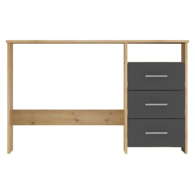 Birou PC, stejar artizanal/grafit, LARISTOTE NEW