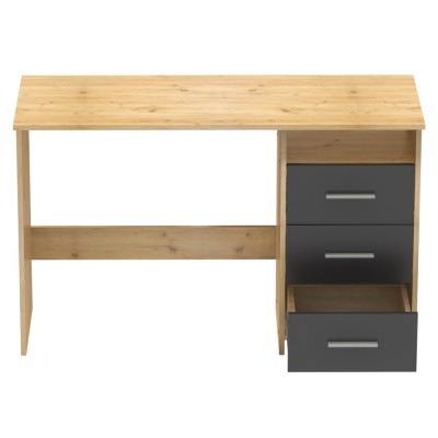 Birou PC, stejar artizanal/grafit, LARISTOTE NEW