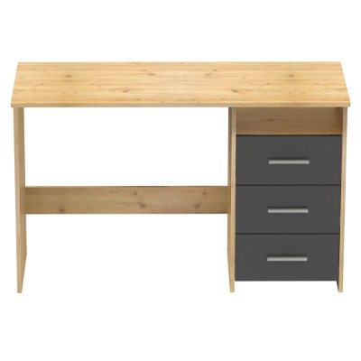 Birou PC, stejar artizanal/grafit, LARISTOTE NEW