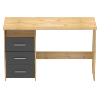 Birou PC, stejar artizanal/grafit, LARISTOTE NEW
