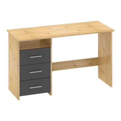Birou PC, stejar artizanal/grafit, LARISTOTE NEW