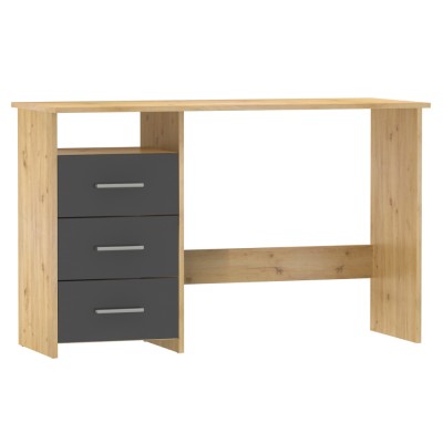 Birou PC, stejar artizanal/grafit, LARISTOTE NEW