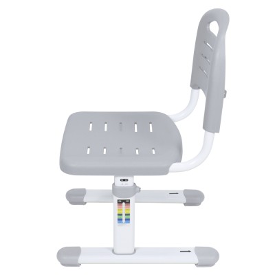 Birou şi scaun crescător, gri/alb, set ZION