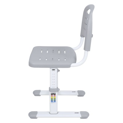 Birou şi scaun crescător, gri/alb, set ZION