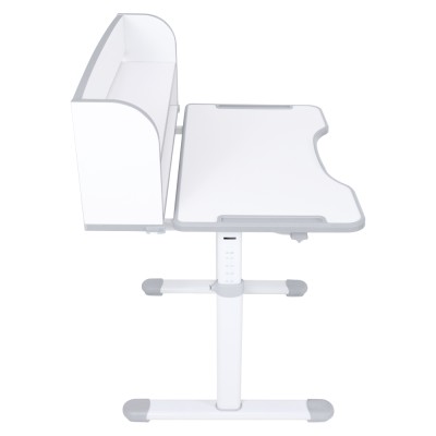 Birou şi scaun crescător, gri/alb, set ZION