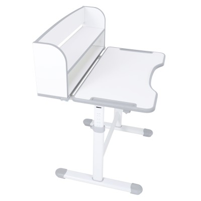 Birou şi scaun crescător, gri/alb, set ZION