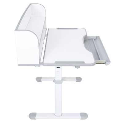 Birou şi scaun crescător, gri/alb, set ZION