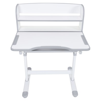 Birou şi scaun crescător, gri/alb, set ZION