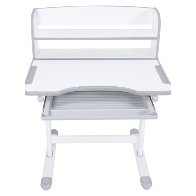 Birou şi scaun crescător, gri/alb, set ZION