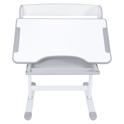 Birou şi scaun crescător, gri/alb, set ZION