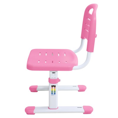 Birou şi scaun pentru creştere, roz/alb, set ZION