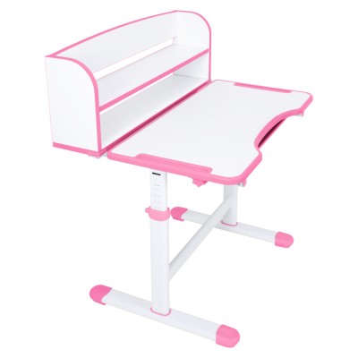 Birou şi scaun pentru creştere, roz/alb, set ZION