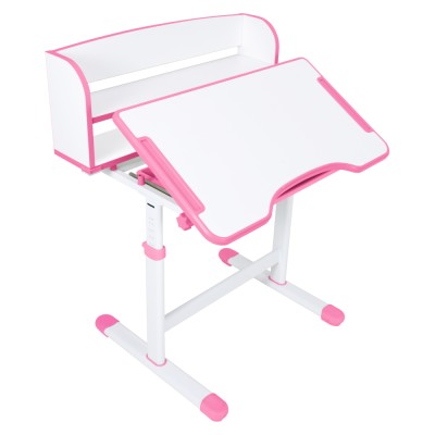 Birou şi scaun pentru creştere, roz/alb, set ZION