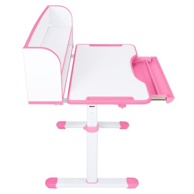 Birou şi scaun pentru creştere, roz/alb, set ZION