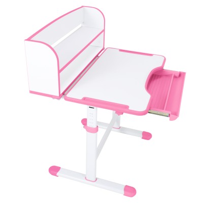 Birou şi scaun pentru creştere, roz/alb, set ZION