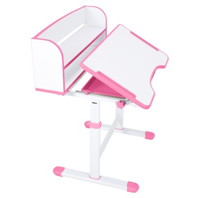 Birou şi scaun pentru creştere, roz/alb, set ZION