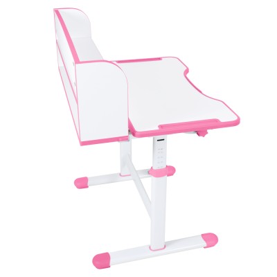 Birou şi scaun pentru creştere, roz/alb, set ZION