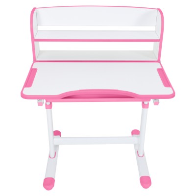 Birou şi scaun pentru creştere, roz/alb, set ZION