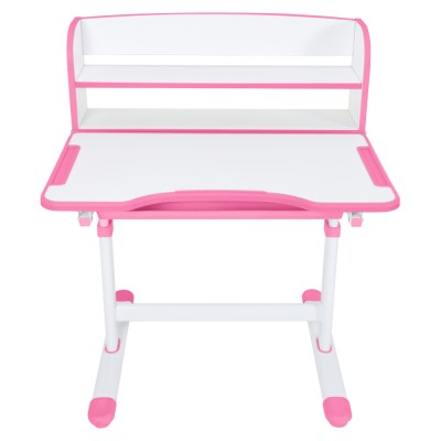 Birou şi scaun pentru creştere, roz/alb, set ZION