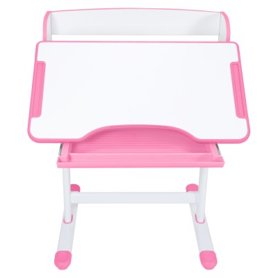 Birou şi scaun pentru creştere, roz/alb, set ZION