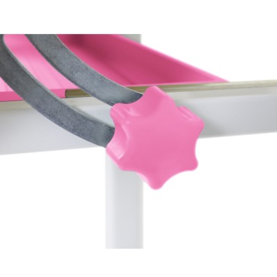 Birou şi scaun pentru creştere, roz/alb, set ZION