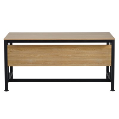Birou, stejar/negru, 150x80 cm, KILIS NEW