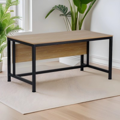 Birou, stejar/negru, 150x80 cm, KILIS NEW