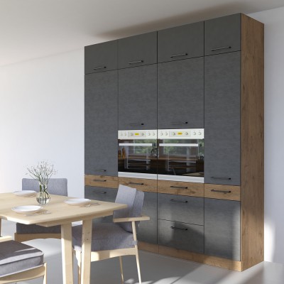 Cabinet inferior cu coş pull-out, stejar lancelot, bucătăria VEGA 1
