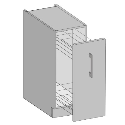 Cabinet inferior cu coş pull-out, stejar lancelot, bucătăria VEGA 1