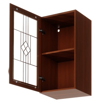 Cabinet superior G40S cu sticlă, stânga, nuc Milano, SICILIA