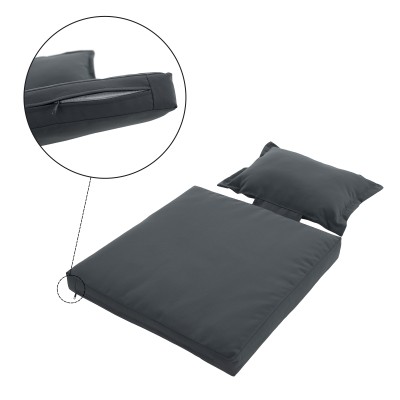 Canapea de grădină din ratan, gri/natural, MALORY