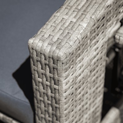 Canapea de grădină din ratan, gri/natural, MALORY