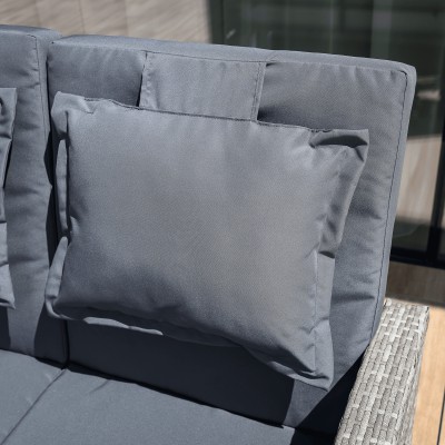 Canapea de grădină din ratan, gri/natural, MALORY