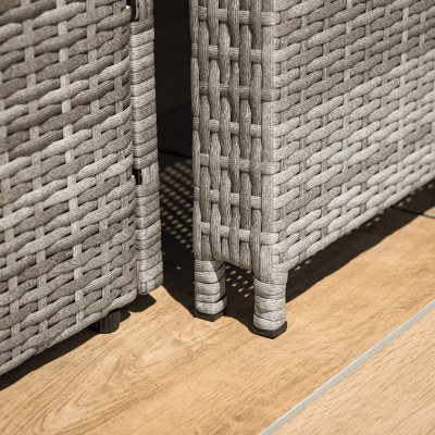 Canapea de grădină din ratan, gri/natural, MALORY