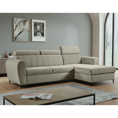 Canapea extensibilă, bej, dreapta, KORIO