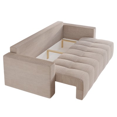 Canapea extensibilă, bej Taupe, LEONY
