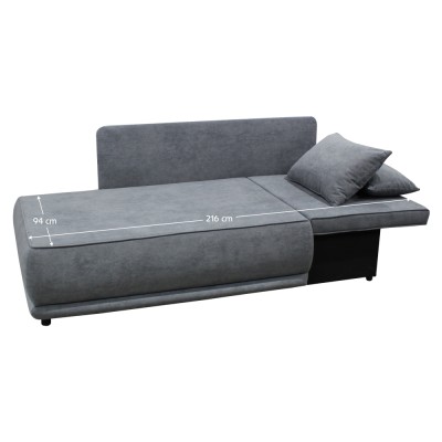 Canapea extensibilă, culoare gri, LIAMI