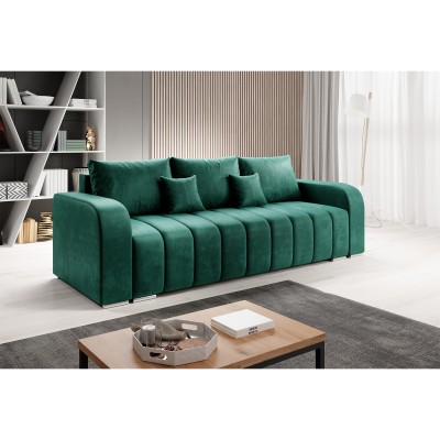 Canapea extensibilă, culoare smarald, PORIMA