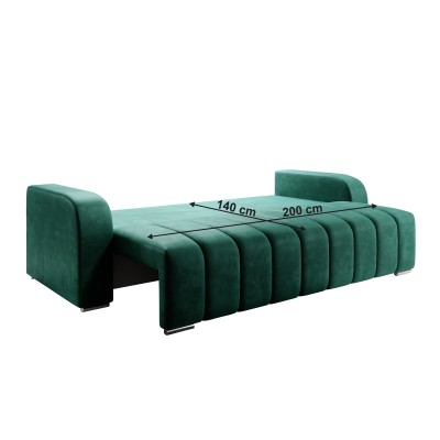 Canapea extensibilă, culoare smarald, PORIMA