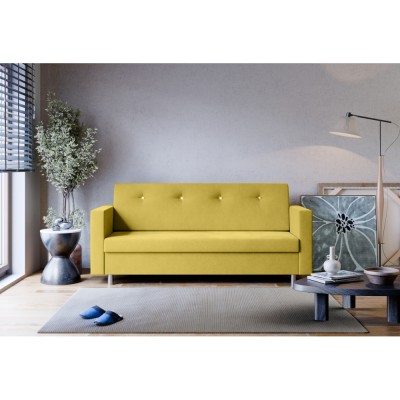 Canapea extensibilă, galben, LILANA