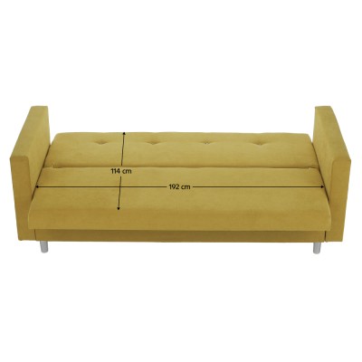 Canapea extensibilă, galben, LILANA