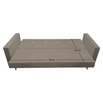 Canapea extensibilă, gri-bej Taupe, LILANA