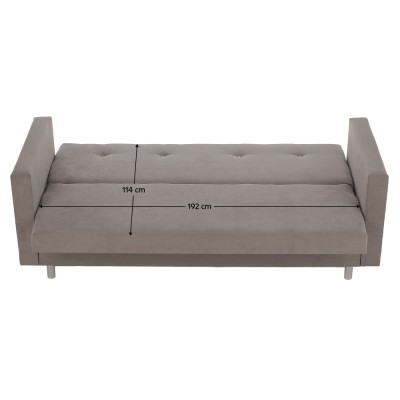 Canapea extensibilă, gri-bej Taupe, LILANA