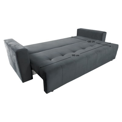 Canapea extensibilă, gri, MARIK