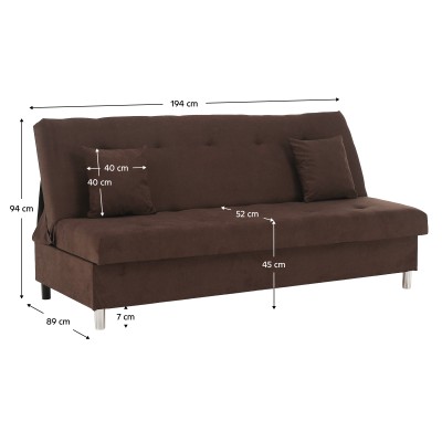 Canapea extensibilă, maro, ALADA