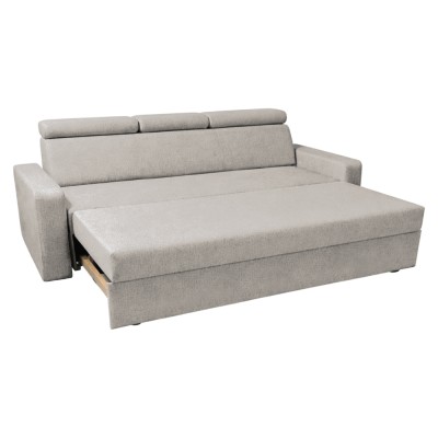 Canapea extensibilă, material textil bej gri Taupe, KINGA